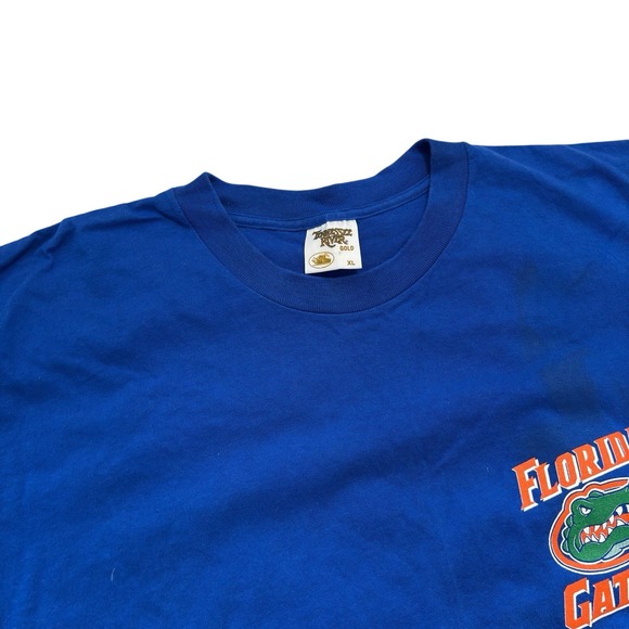 Vintage 1990s Tennessee River Gold Florida Gators Double Sided Tshirt XL RAH RAH - Picture 2 of 7